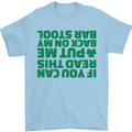 Back on My Bar Stool St. Patrick's Day Mens T-Shirt Cotton Gildan Light Blue