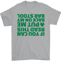 Back on My Bar Stool St. Patrick's Day Mens T-Shirt Cotton Gildan Sports Grey