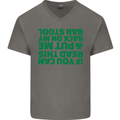 Back on My Bar Stool St. Patrick's Day Mens V-Neck Cotton T-Shirt Charcoal