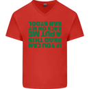 Back on My Bar Stool St. Patrick's Day Mens V-Neck Cotton T-Shirt Red
