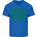Back on My Bar Stool St. Patrick's Day Mens V-Neck Cotton T-Shirt Royal Blue