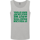 Back on My Bar Stool St. Patrick's Day Mens Vest Tank Top Sports Grey