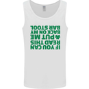Back on My Bar Stool St. Patrick's Day Mens Vest Tank Top White