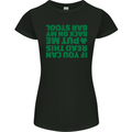 Back on My Bar Stool St. Patrick's Day Womens Petite Cut T-Shirt Black