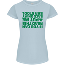 Back on My Bar Stool St. Patrick's Day Womens Petite Cut T-Shirt Light Blue
