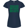 Back on My Bar Stool St. Patrick's Day Womens Petite Cut T-Shirt Navy Blue