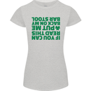 Back on My Bar Stool St. Patrick's Day Womens Petite Cut T-Shirt Sports Grey