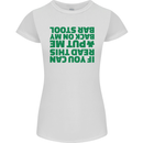 Back on My Bar Stool St. Patrick's Day Womens Petite Cut T-Shirt White