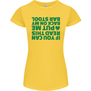 Back on My Bar Stool St. Patrick's Day Womens Petite Cut T-Shirt Yellow