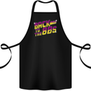 Back to the 80's Retro Pop Music Birthday Cotton Apron 100% Organic Black