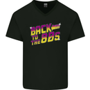 Back to the 80's Retro Pop Music Birthday Mens V-Neck Cotton T-Shirt Black