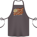 Bacon Egg Stars and Stripes Flag Funny USA Cotton Apron 100% Organic Dark Grey