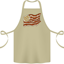 Bacon Egg Stars and Stripes Flag Funny USA Cotton Apron 100% Organic Khaki
