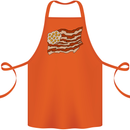 Bacon Egg Stars and Stripes Flag Funny USA Cotton Apron 100% Organic Orange