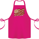 Bacon Egg Stars and Stripes Flag Funny USA Cotton Apron 100% Organic Pink