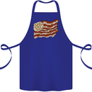 Bacon Egg Stars and Stripes Flag Funny USA Cotton Apron 100% Organic Royal Blue