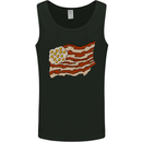 Bacon Egg Stars and Stripes Flag Funny USA Mens Vest Tank Top Black