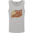 Bacon Egg Stars and Stripes Flag Funny USA Mens Vest Tank Top Sports Grey