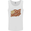 Bacon Egg Stars and Stripes Flag Funny USA Mens Vest Tank Top White