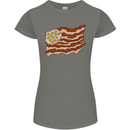 Bacon Egg Stars and Stripes Flag Funny USA Womens Petite Cut T-Shirt Charcoal