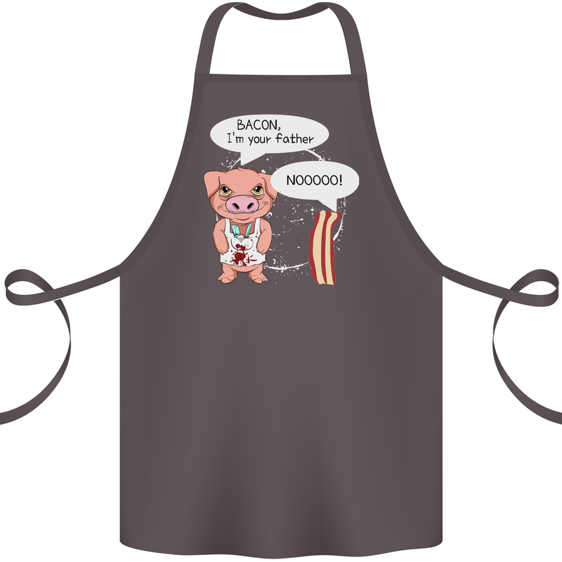 Bacon I'm Your Father Funny Food Diet Cotton Apron 100% Organic Dark Grey