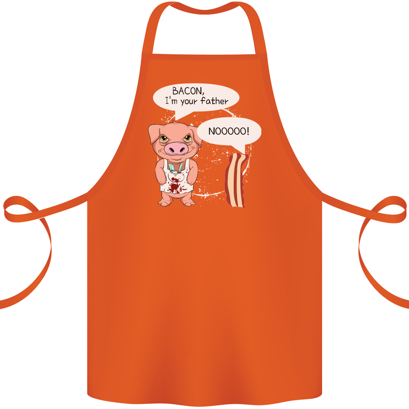 Bacon I'm Your Father Funny Food Diet Cotton Apron 100% Organic Orange