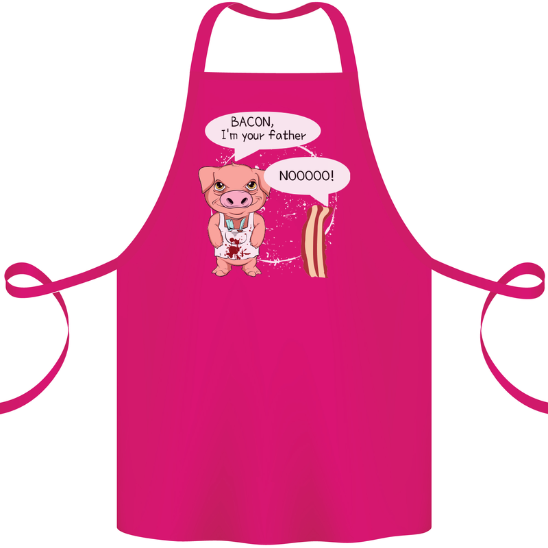 Bacon I'm Your Father Funny Food Diet Cotton Apron 100% Organic Pink