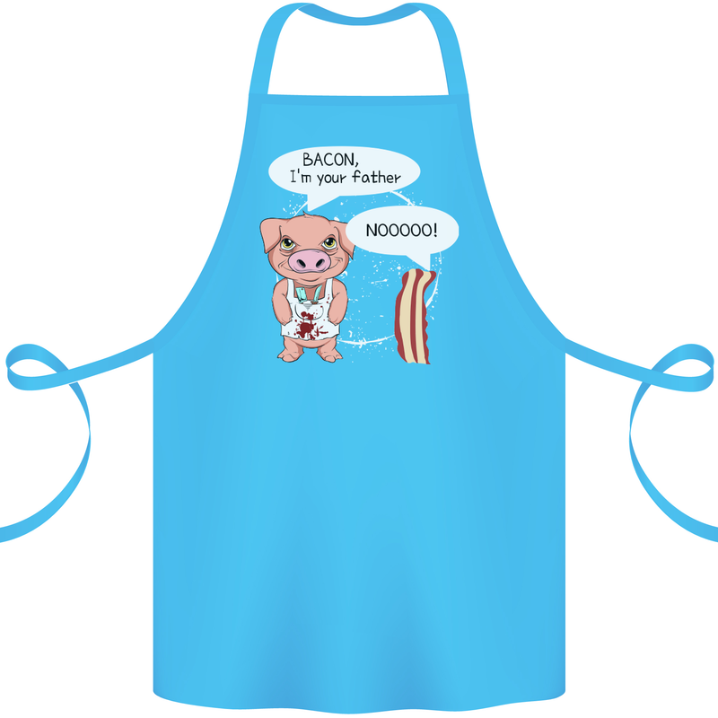 Bacon I'm Your Father Funny Food Diet Cotton Apron 100% Organic Turquoise