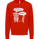 Bacon I'm Your Father Funny Food Diet Kids Sweatshirt Jumper Bright Red