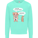 Bacon I'm Your Father Funny Food Diet Kids Sweatshirt Jumper Peppermint