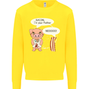 Bacon I'm Your Father Funny Food Diet Kids Sweatshirt Jumper Yellow