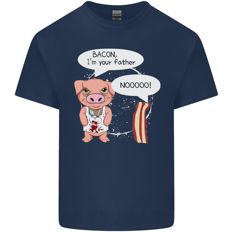 Bacon I'm Your Father Funny Food Diet Kids T-Shirt Childrens Navy Blue