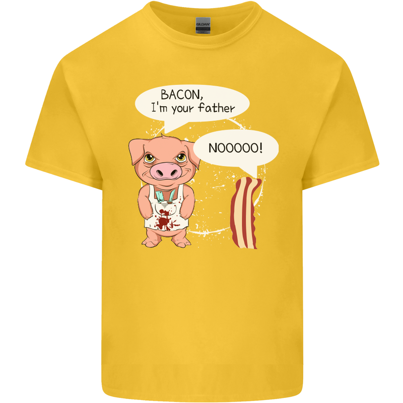 Bacon I'm Your Father Funny Food Diet Kids T-Shirt Childrens Yellow