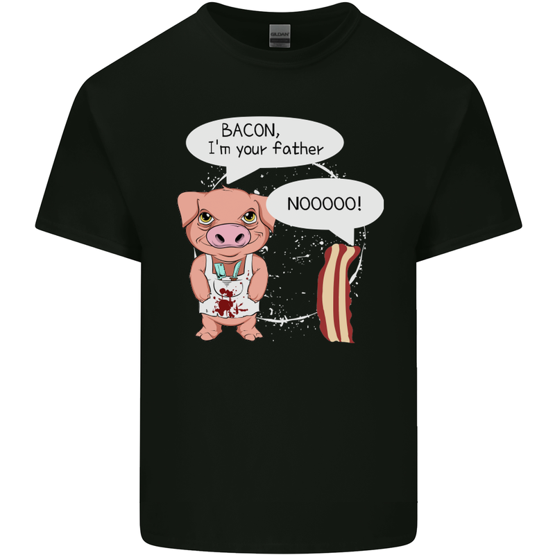 Bacon I'm Your Father Funny Food Diet Mens Cotton T-Shirt Tee Top Black