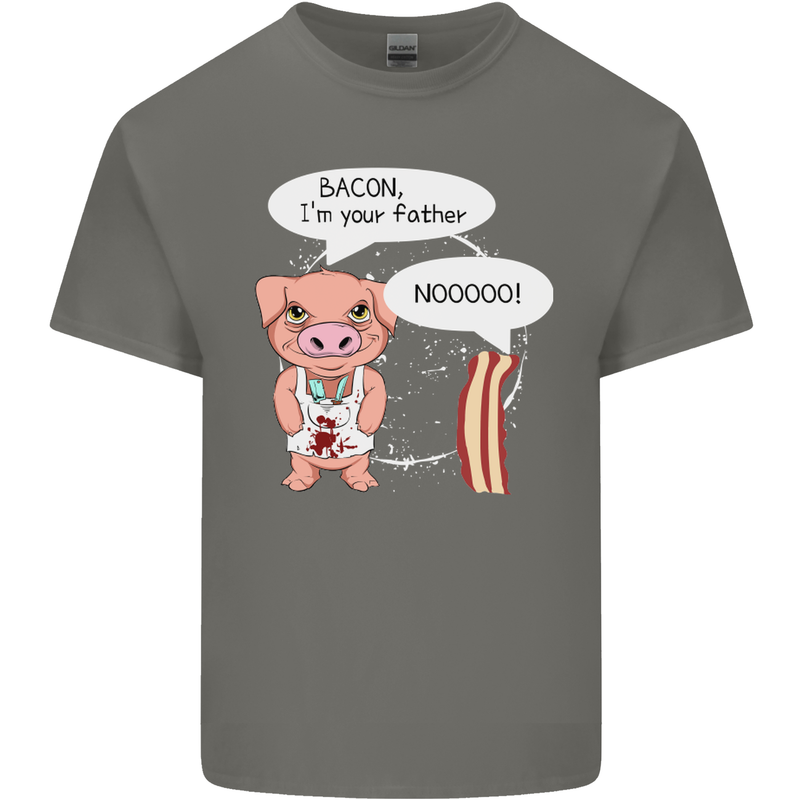 Bacon I'm Your Father Funny Food Diet Mens Cotton T-Shirt Tee Top Charcoal