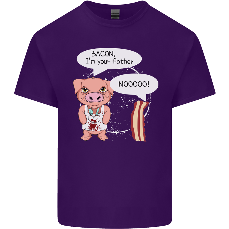 Bacon I'm Your Father Funny Food Diet Mens Cotton T-Shirt Tee Top Purple