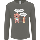 Bacon I'm Your Father Funny Food Diet Mens Long Sleeve T-Shirt Charcoal