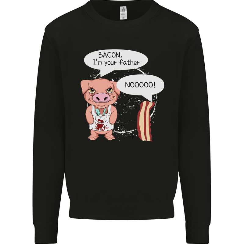 Bacon I'm Your Father Funny Food Diet Mens Sweatshirt Jumper Black