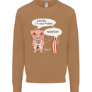 Bacon I'm Your Father Funny Food Diet Mens Sweatshirt Jumper Caramel Latte