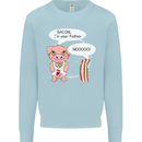 Bacon I'm Your Father Funny Food Diet Mens Sweatshirt Jumper Light Blue