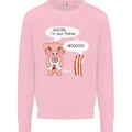 Bacon I'm Your Father Funny Food Diet Mens Sweatshirt Jumper Light Pink