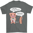 Bacon I'm Your Father Funny Food Diet Mens T-Shirt Cotton Gildan Charcoal