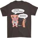 Bacon I'm Your Father Funny Food Diet Mens T-Shirt Cotton Gildan Dark Chocolate