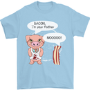 Bacon I'm Your Father Funny Food Diet Mens T-Shirt Cotton Gildan Light Blue