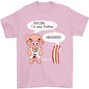 Bacon I'm Your Father Funny Food Diet Mens T-Shirt Cotton Gildan Light Pink