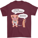 Bacon I'm Your Father Funny Food Diet Mens T-Shirt Cotton Gildan Maroon