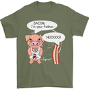 Bacon I'm Your Father Funny Food Diet Mens T-Shirt Cotton Gildan Military Green