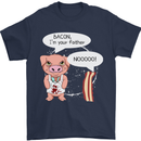 Bacon I'm Your Father Funny Food Diet Mens T-Shirt Cotton Gildan Navy Blue