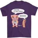 Bacon I'm Your Father Funny Food Diet Mens T-Shirt Cotton Gildan Purple
