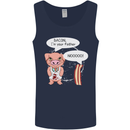 Bacon I'm Your Father Funny Food Diet Mens Vest Tank Top Navy Blue
